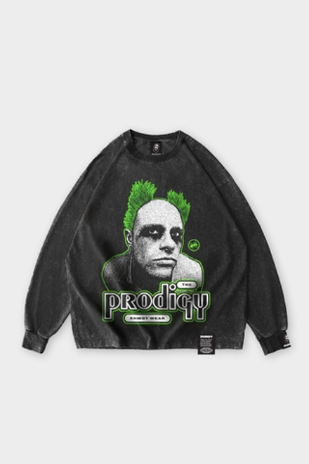 Лонгслив SHMOT "Prodigy" GARMENT DYE Черный