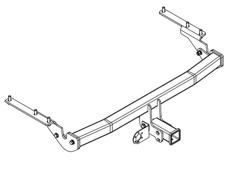 Фаркоп на TOYOTA RAV-4 американский квадрат (2005-2012) (без электрики, паспорт/сертификат в комплекте) Автос.TY 51