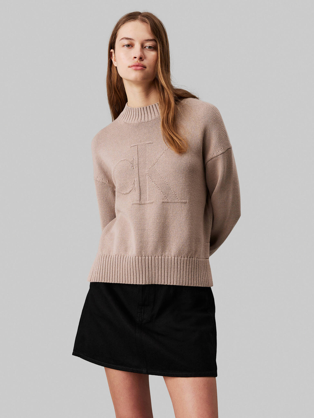 Свитер INTARSIA CALVIN KLEIN JEANS - бежевый(J20J224224)