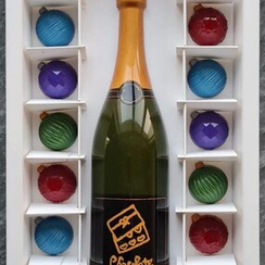 1095 | Форма для шоколадных изделий "Бутылочка шампанского" (275*175 мм)