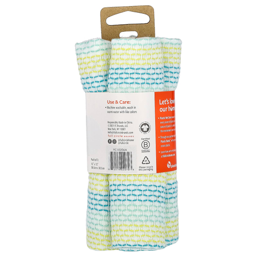 Full Circle, Салфетки для чистки посуды, 3 шт.