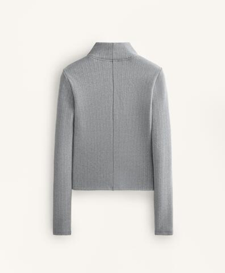 Oysho Теплая длинная техническая куртка, серый меланж