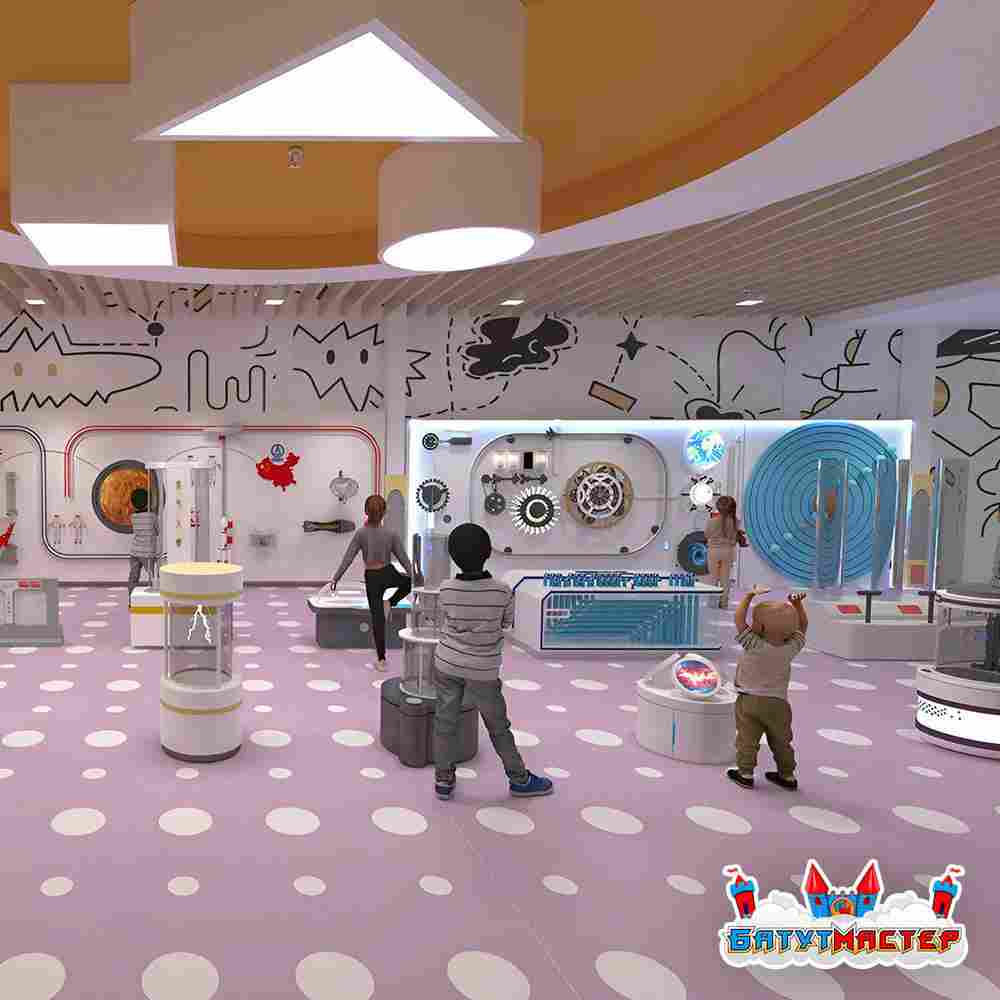 Интерактивная игровая стена «Солнечная система», с орбитами и шестерёнками