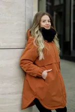 Куртка ko-ko-ko утепленная женская горчично-терракотовая