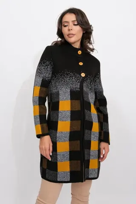 Кардиган К 675 ст/горчичный микс