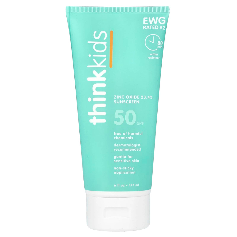 think, Thinkbaby®, солнцезащитное средство с оксидом цинка, SPF 50, 177 мл (6 жидк. унций)
