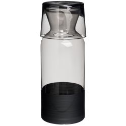 ГРАФИН С КРЫШКОЙ/СТАКАНОМ "MAT&SHINY" GREY 700МЛ