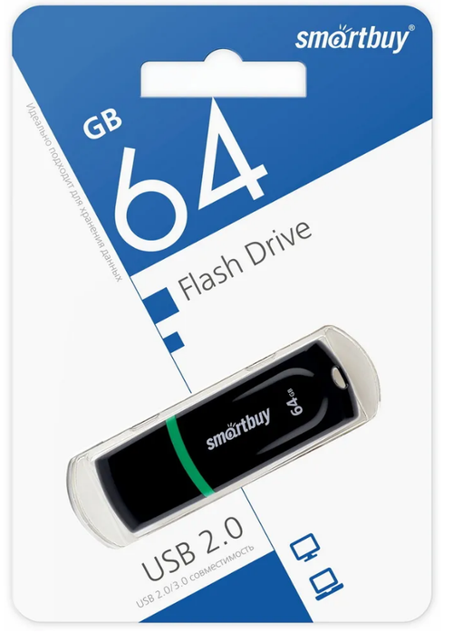 Флешка 64-GB SmartBuy Paean черный