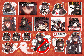 Стикерлист "Геншин импакт -  Ху Тао"