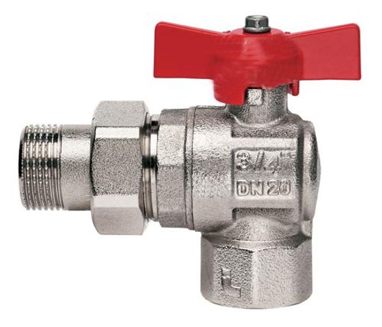 Кран шаровый Itap IDEAL 298 1" НР/ВР угловой американка полнопроходной ручка-бабочка