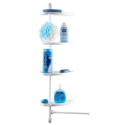 Полка для ванной комнаты 4 яруса LINE PLUS голубая