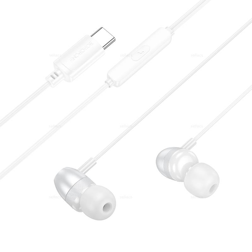 Проводные наушники Borofone для Type-C BM95 (silver)
