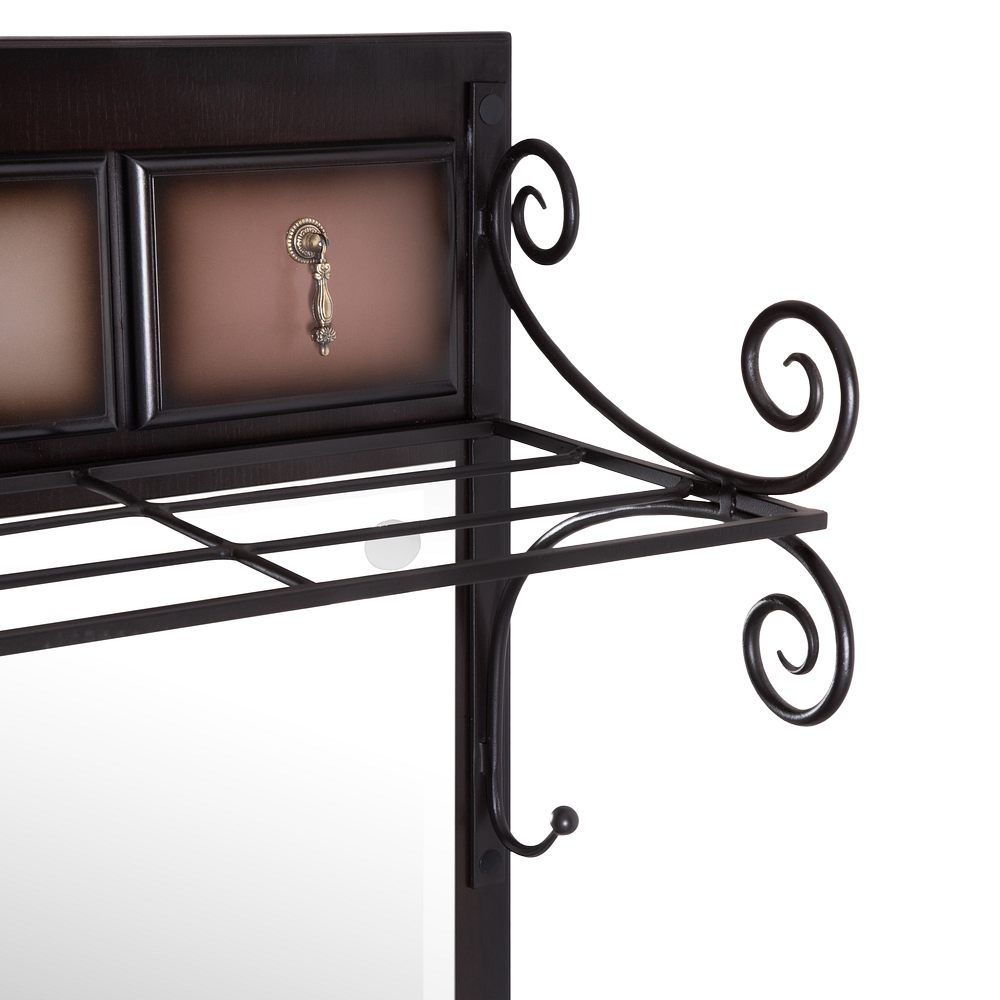 Вешалка настенная Пандора 4 Орех Оберджин Шоколад