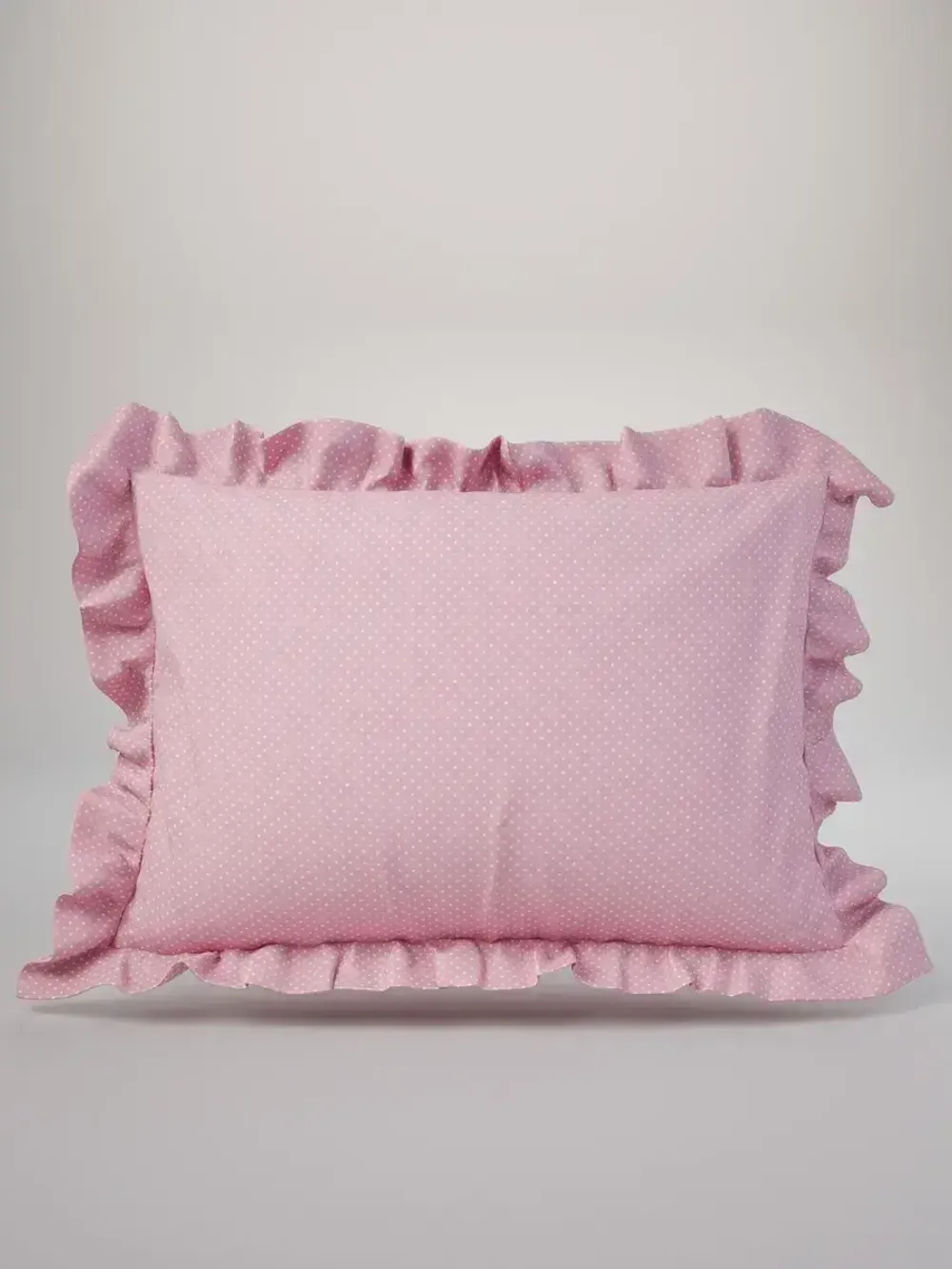 Декоративная наволочка с рюшами, оборками "Соцветие" 50х70 см, 1 шт, без молнии