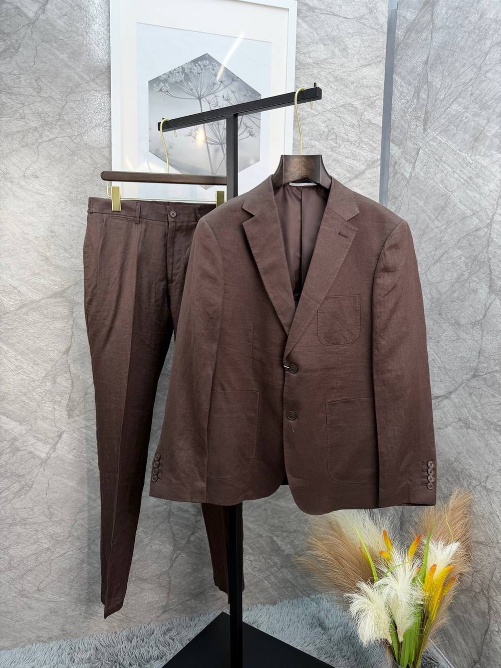 Льняной летний костюм Loro Piana