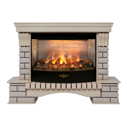 Каминокомплект Real Flame Country 33/33W WT с очагом 3D Firestar 33