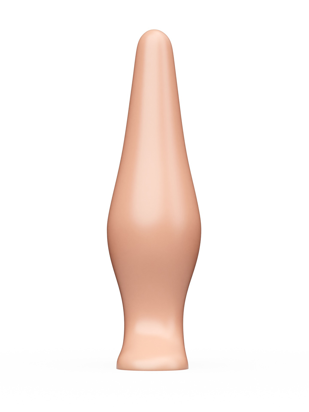 Телесная анальная пробка с широким основанием - 14 см.