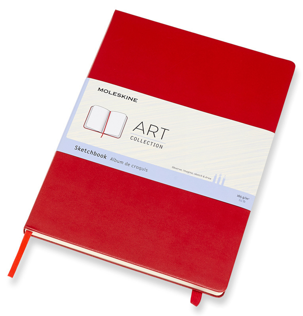 Блокнот для рисования Moleskine Art Sketchbook (ARTBF832F2) формат A4, 104 стр., твердая обложка, красный