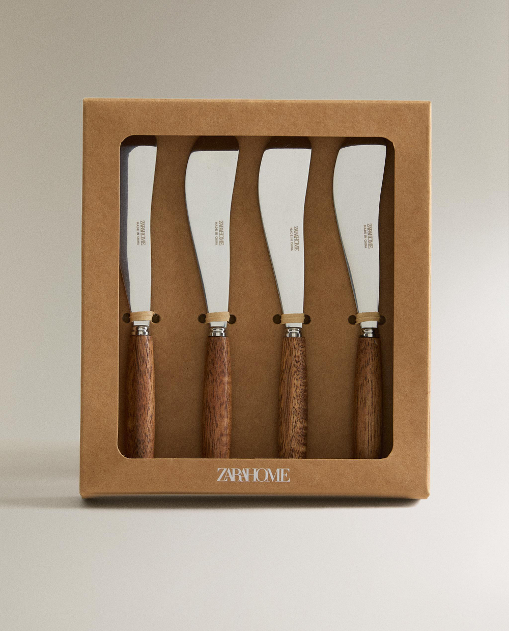 Zara Home набор столовых приборов из нержавеющей стали, цвет бежевый, 16 см · 6232/526