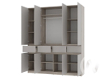 Шкаф 4-х створчатый ШК-13 Прихожая Багира (дуб смоки/кашемир)