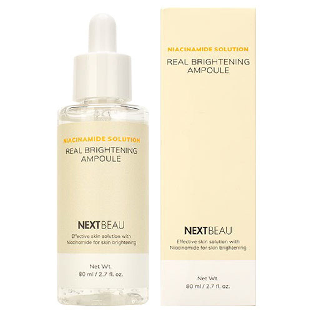 Выравнивающая ампульная сыворотка с Ниацинамидом Nextbeau Niacinamide Solution Real Brightening Ampoule 80мл