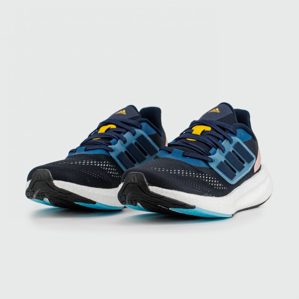 кроссовки Adidas Pureboost 22 Navy / White Wmns HQ1460