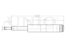 Амортизатор газовый передней подвески UNIO SAB-10650