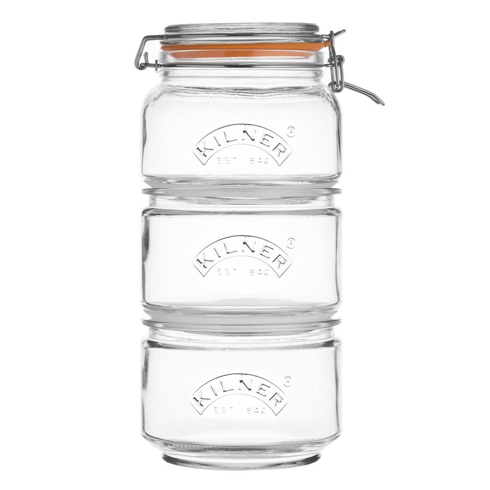 Kilner Набор банок из 3 банок Clip Top 17.5 x 17.5 x 32 см