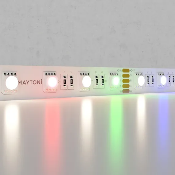 Светодиодная лента 24В 5050 19,2Вт/м Цветная (RGB) + 4000K 5м IP20 Led Strip 10180