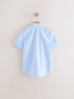 Рубашка с коротким рукавом для мальчика Next AG5-920, 2 шт., Белый, Голубой