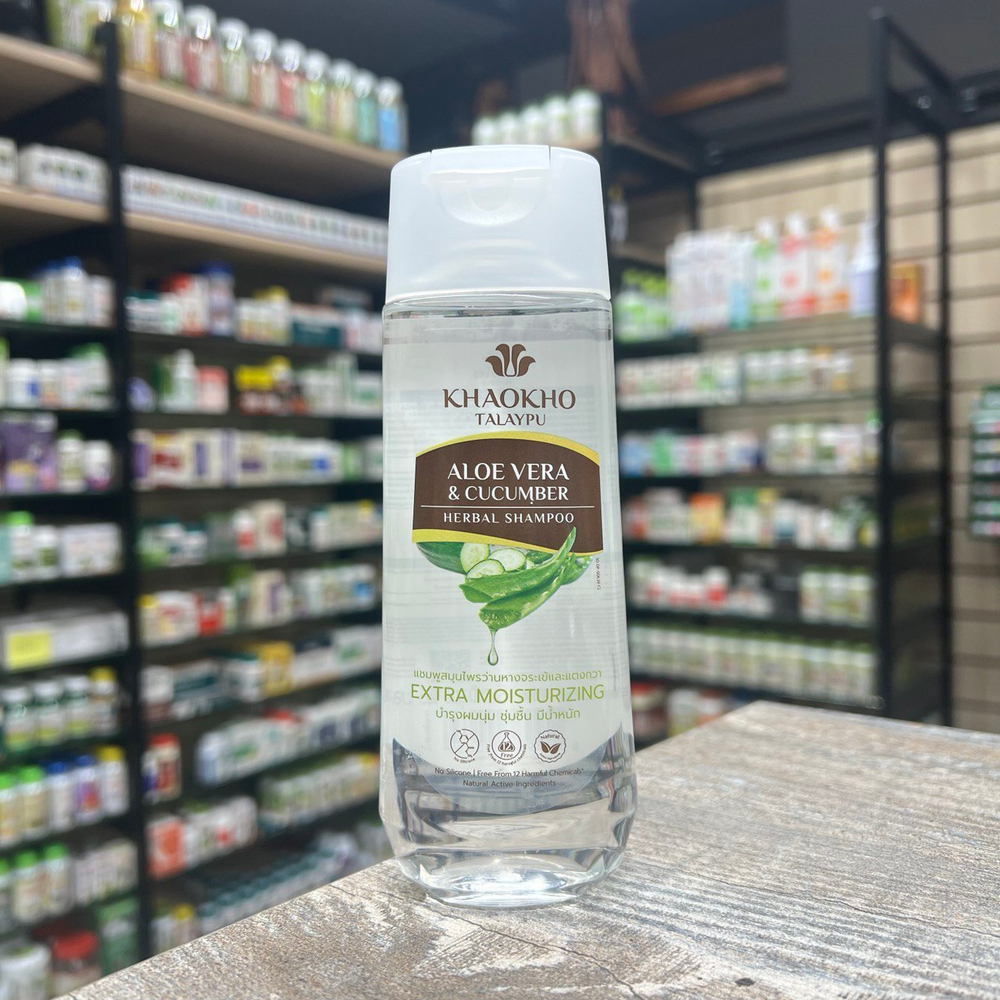 Шампунь Khaokho Talaypu Aloe Vera & Cucumber Алоэ Вера и Огурец 185 мл