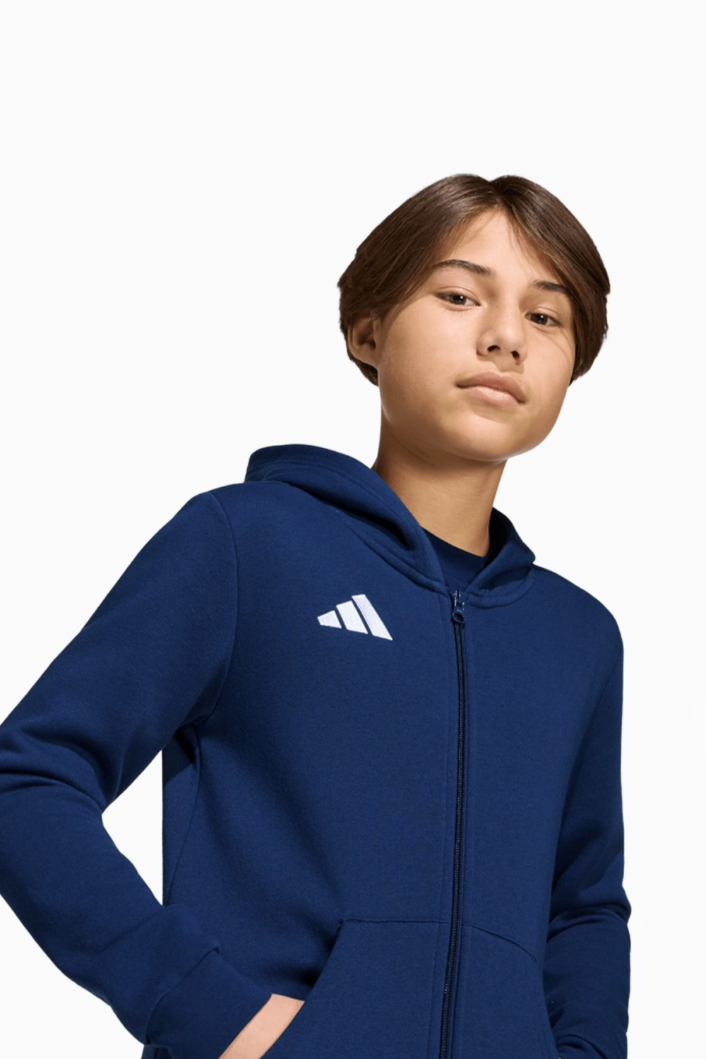 Кофта adidas Entrada 26 Sweat Full-Zip Junior - темно-синий