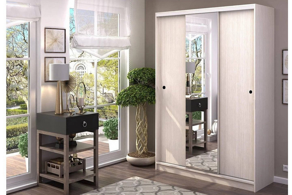 Шкаф-купе Альянс 2,0 м, Сандал светлый