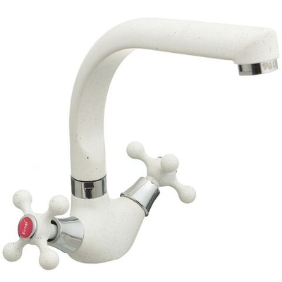 Смеситель для кухни, Frap, с кран-буксой, бел, F5408-8
