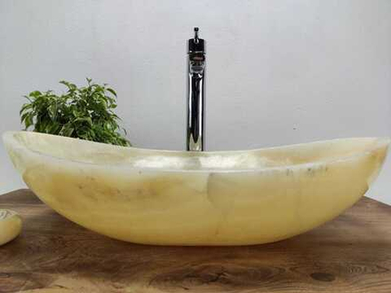 Раковина из оникса Oval Yellow OO-61099 (55*38*15)