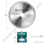 KRAFTOOL PRECISION 210х30мм 48Т, диск пильный по дереву