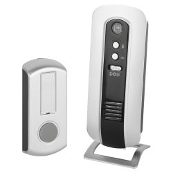 Звонок дверной ЭРА C108 беспроводной серебристо-чёрный 6 мелодий