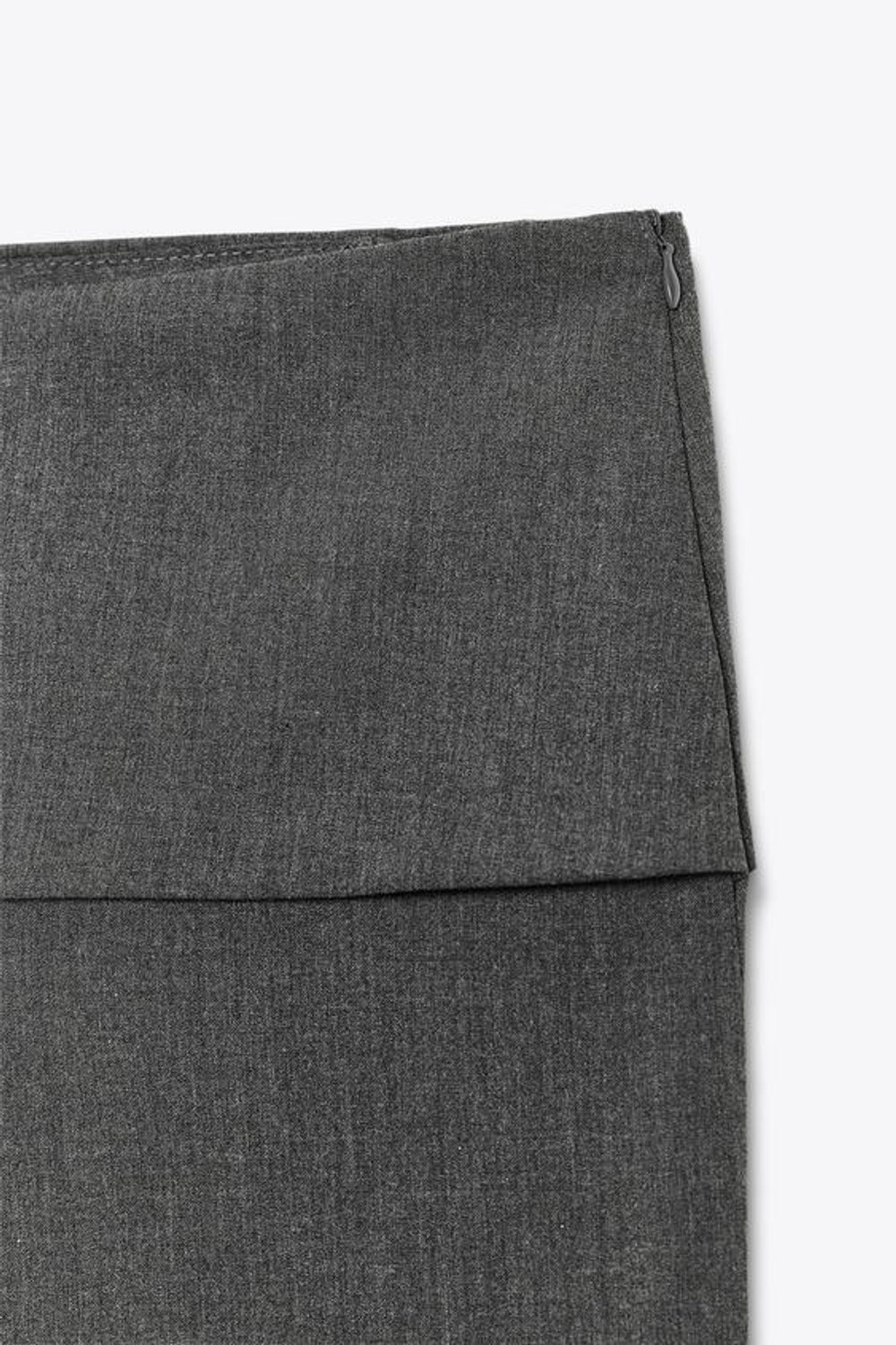 ZARA БРЮКИ С НАКЛАДНОЙ ТАЛИЕЙ, ТЕМНО-СЕРЫЙ