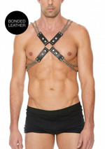 Черная мужская портупея Chain And Chain Harness (Цвет: черный)