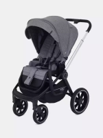 Коляска детская MOWBaby "ZOOM"PU (2в1) RA086 Silver Grey
