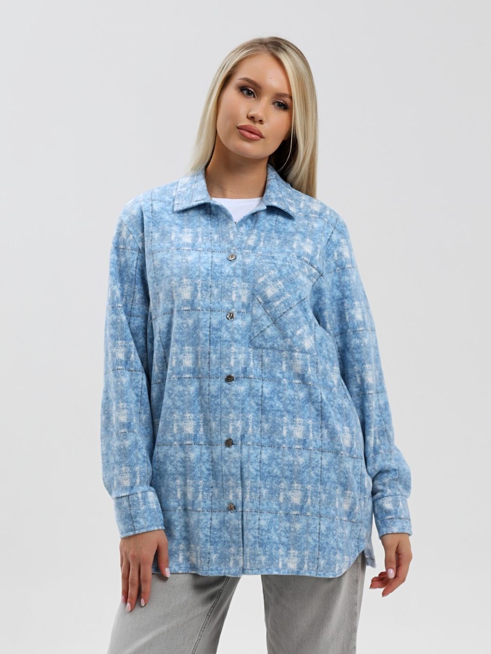 Рубашка Вселенная Виотекс ГОЛУБОЙ (Акция)