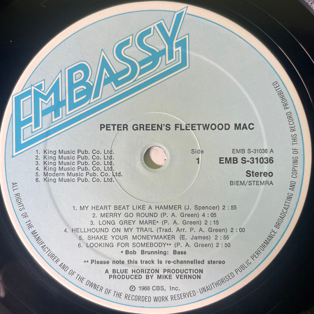 Fleetwood Mac ‎– Peter Green's Fleetwood Mac (Европа 1973г.)