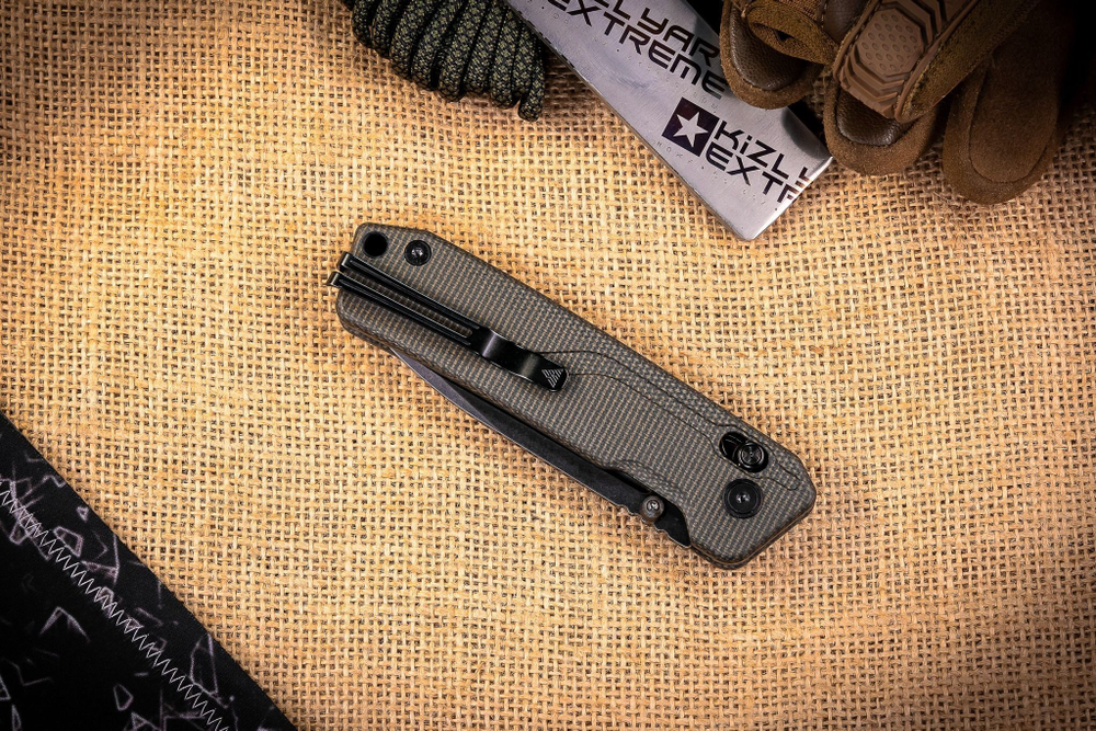 Складной нож SRM Rubik Large Satin сталь 10Cr15CoMoV рукоять Black Micarta (7228L-MB)