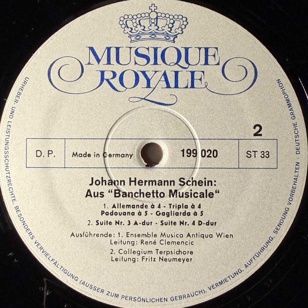 Сборник Терпсихора - Танцы раннего барокко (Германия 1969г.)