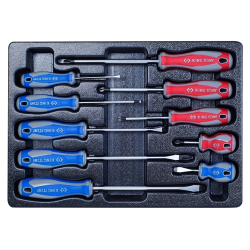 KING TONY (9-31110MR) Набор отверток, ложемент, 10 предметов