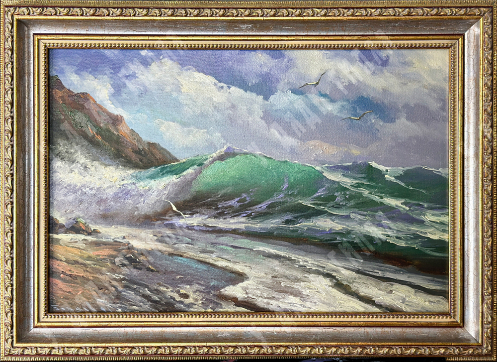 Беляев В.В. Солнечная волна. Холст, масло. Россия, 2021 г.