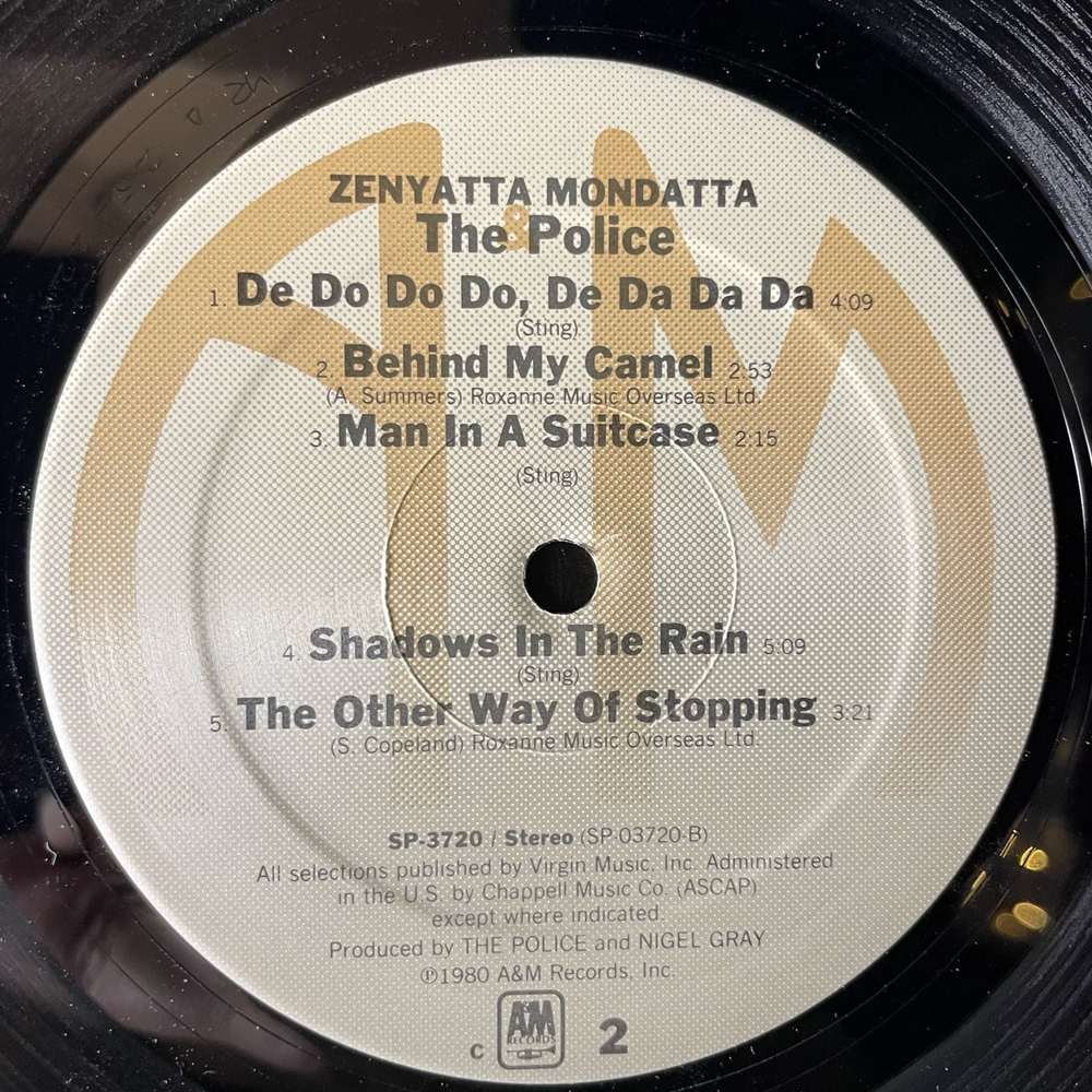 Винтажная виниловая пластинка LP The Police Zenyatta Mondatta (США 1981)