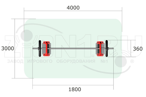 Уличный тренажер «Жим стоя»