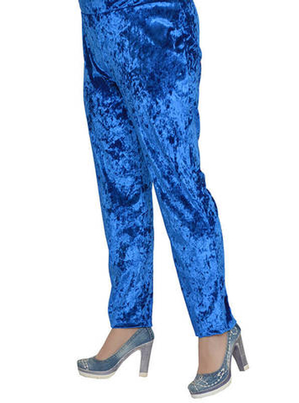 Брюки из велюра Лазурит