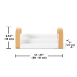 Полка для специй трехъярусная раздвижная bellwood, белая/натуральное дерево